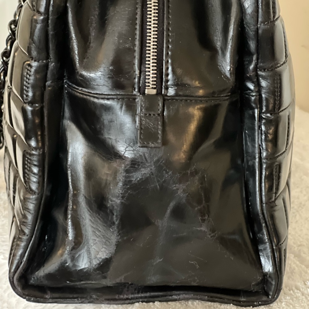 Chanel Black Quilted Vinyl Large Frozen Tote Bag - Picture 12 of 15